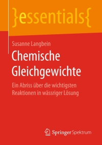 Titelbild: Chemische Gleichgewichte 9783658171742