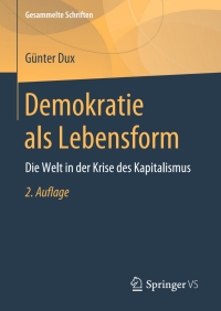 Titelbild: Demokratie als Lebensform 2nd edition 9783658173685