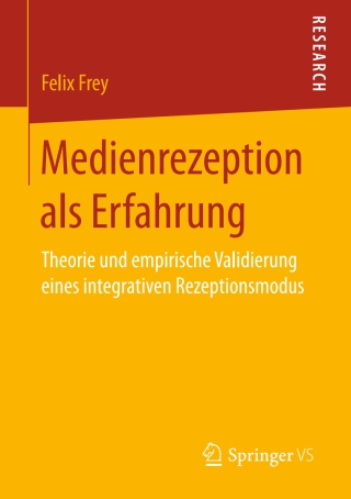 Cover image: Medienrezeption als Erfahrung 9783658174026