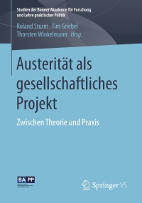 Imagen de portada: Austerität als gesellschaftliches Projekt 9783658174606