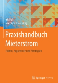 Imagen de portada: Praxishandbuch Mieterstrom 9783658175399