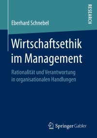 Cover image: Wirtschaftsethik im Management 9783658175634