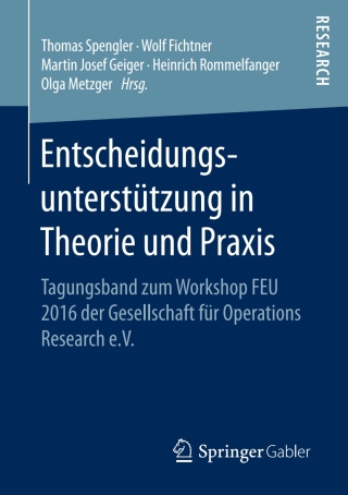 Imagen de portada: Entscheidungsunterstützung in Theorie und Praxis 9783658175795