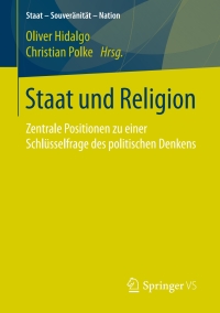 Cover image: Staat und Religion 9783658176068