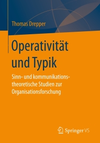 Imagen de portada: Operativität und Typik 9783658176488