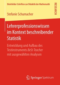 Cover image: Lehrerprofessionswissen im Kontext beschreibender Statistik 9783658177652