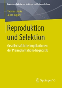Cover image: Reproduktion und Selektion 9783658178406