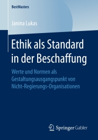 Cover image: Ethik als Standard in der Beschaffung 9783658179311