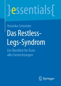Titelbild: Das Restless-Legs-Syndrom 9783658182434