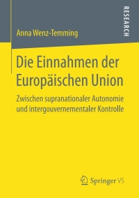 Cover image: Die Einnahmen der Europäischen Union 1st edition 9783658182922