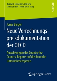 Cover image: Neue Verrechnungspreisdokumentation der OECD 9783658183103