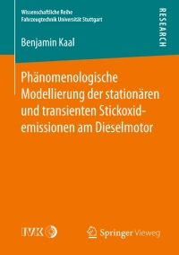 Cover image: Phänomenologische Modellierung der stationären und transienten Stickoxidemissionen am Dieselmotor 9783658184896