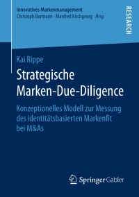 Imagen de portada: Strategische Marken-Due-Diligence 9783658184919