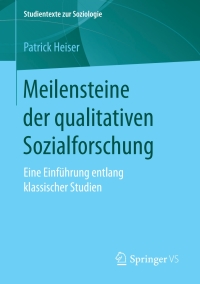 Imagen de portada: Meilensteine der qualitativen Sozialforschung 9783658185565