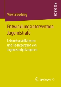 Cover image: Entwicklungsintervention Jugendstrafe 9783658187286