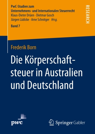 Imagen de portada: Die Körperschaftsteuer in Australien und Deutschland 9783658187835