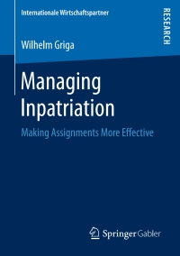 表紙画像: Managing Inpatriation 9783658188283