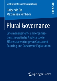 Cover image: Plural Governance 9783658189662