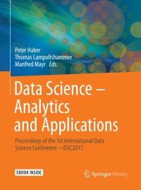 Cover image: Data Science – Analytics and Applications 9783658192860