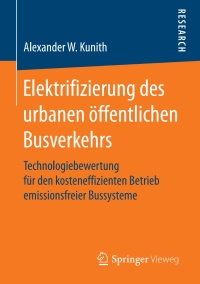 Cover image: Elektrifizierung des urbanen öffentlichen Busverkehrs 9783658193461