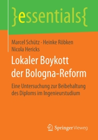 Titelbild: Lokaler Boykott der Bologna-Reform 9783658193928