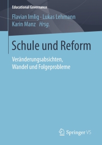 Cover image: Schule und Reform 9783658194970