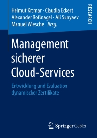 Imagen de portada: Management sicherer Cloud-Services 9783658195786