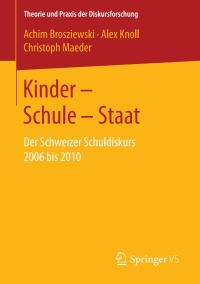 Cover image: Kinder – Schule – Staat 9783658196851