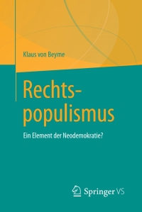 Cover image: Rechtspopulismus 9783658197667