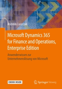 Cover image: Microsoft Dynamics 365 for Finance and Operations, Enterprise Edition 9783658197995