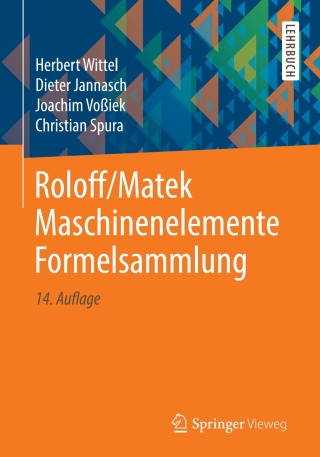 Cover image: Roloff/Matek Maschinenelemente Formelsammlung 14th edition 9783658198992
