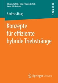 Omslagafbeelding: Konzepte für effiziente hybride Triebstränge 9783658199661