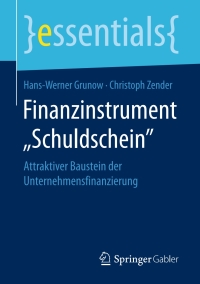 Titelbild: Finanzinstrument „Schuldschein“ 9783658201791