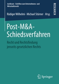 Cover image: Post-M&A-Schiedsverfahren 9783658202088