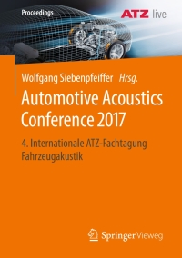 Titelbild: Automotive Acoustics Conference 2017 9783658202507