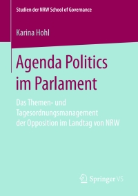 Cover image: Agenda Politics im Parlament 9783658203771