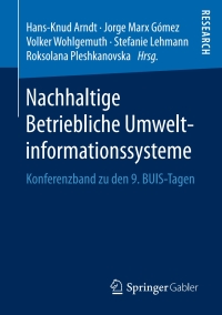 Cover image: Nachhaltige Betriebliche Umweltinformationssysteme 9783658203795