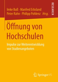 Cover image: Öffnung von Hochschulen 9783658204143