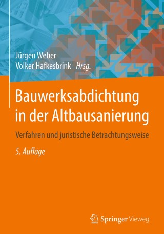 Cover image: Bauwerksabdichtung in der Altbausanierung 5th edition 9783658205119