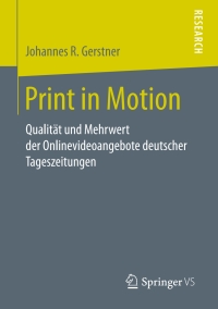 Cover image: Print in Motion 9783658205782
