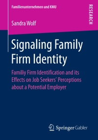 Imagen de portada: Signaling Family Firm Identity 9783658206710