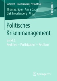 Cover image: Politisches Krisenmanagement 9783658208103