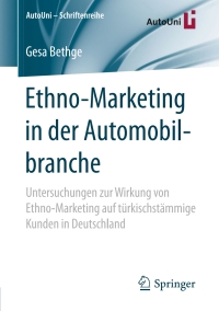 Cover image: Ethno-Marketing in der Automobilbranche 9783658208417