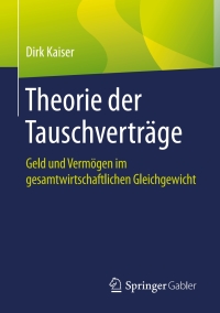 Titelbild: Theorie der Tauschverträge 9783658209322