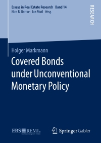 Cover image: Covered Bonds under Unconventional Monetary Policy 9783658209742