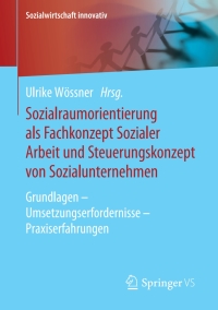 Imagen de portada: Sozialraumorientierung als Fachkonzept Sozialer Arbeit und Steuerungskonzept von Sozialunternehmen 1st edition 9783658210373