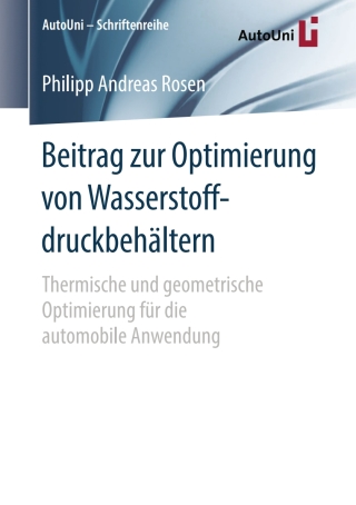 Cover image: Beitrag zur Optimierung von Wasserstoffdruckbehältern 9783658211233