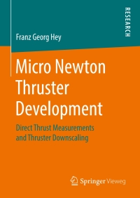Cover image: Micro Newton Thruster Development 9783658212087