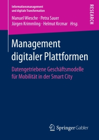 Cover image: Management digitaler Plattformen 9783658212131