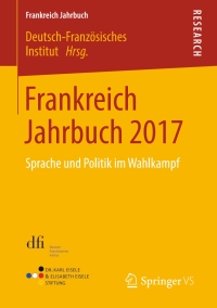 Omslagafbeelding: Frankreich Jahrbuch 2017 9783658212957